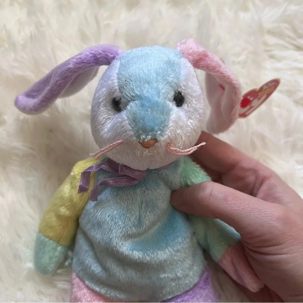 TY Beanie Babies “Dippy” Multicolor Rabbit Plush - Picture 7 of 7